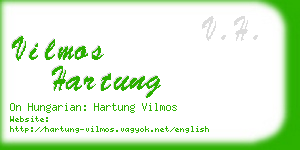 vilmos hartung business card